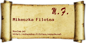 Mikeszka Filotea névjegykártya